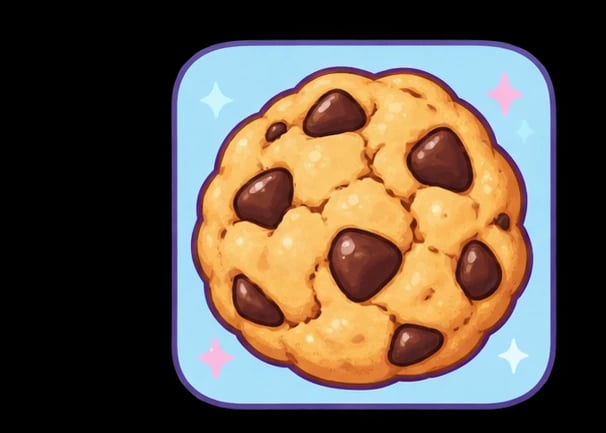 Illustration of classic chocolate chip cookie