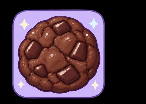 Illustration of double chocolate cookie