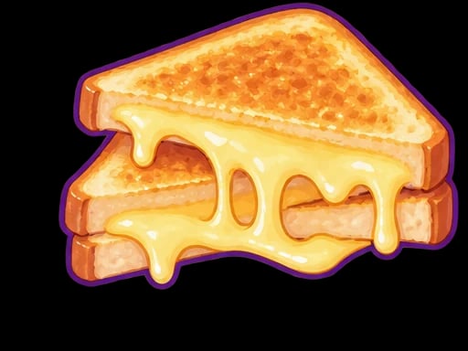 Illustration of grilled cheese sandwich