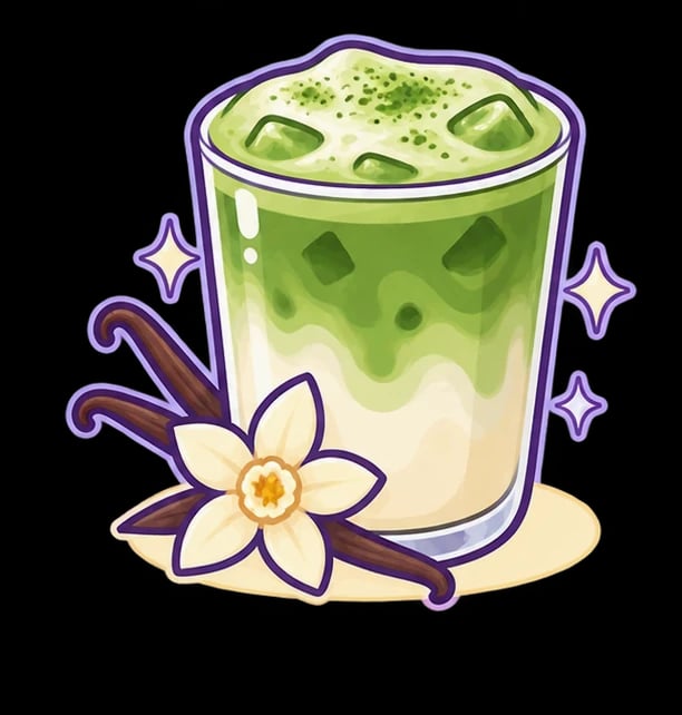 Illustration of vanilla matcha